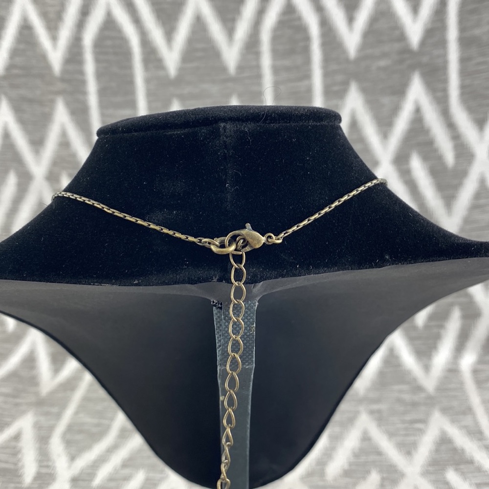 Brass and Gems Necklace - Picture 3 of 4